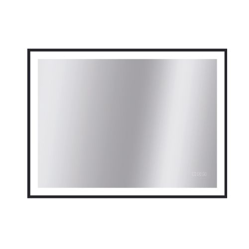 Spiegel Swann Rechthoek Met Ledverlichting Touch En Spiegelverwarming Zwart 75x100cm