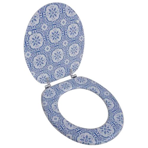 VidaXL toiletbril MDF porselein blauw