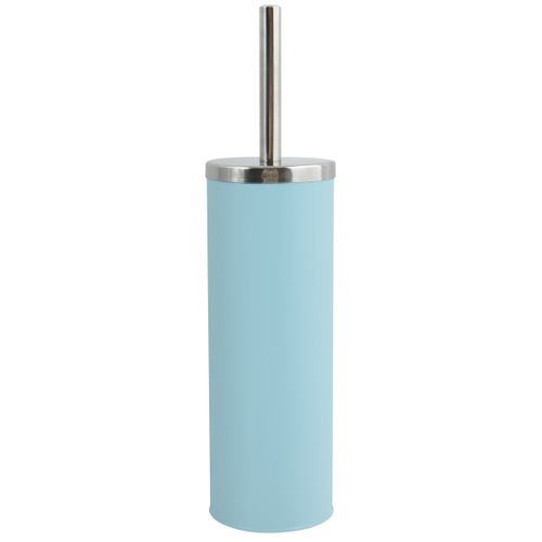 Msv Toiletborstel In Houder/wc-borstel - Metaal - Turquoise Blauw - 38 Cm