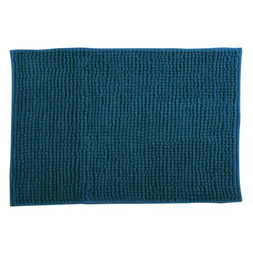 Msv Badkamerkleed/badmat Voor Op De Vloer - Donkerblauw - 60 X 90 Cm